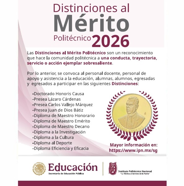 Distinciones al Mérito Politécnico 2026